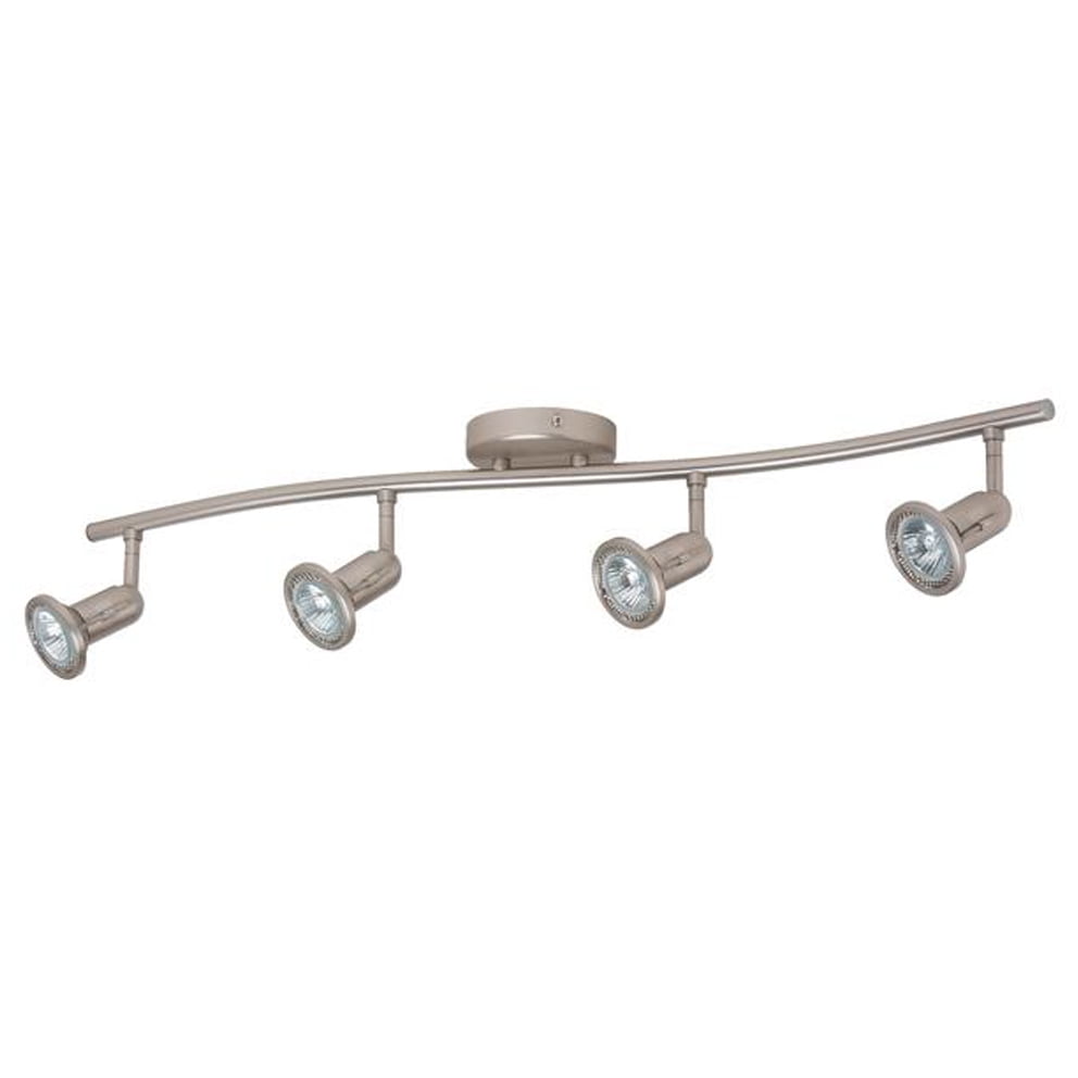 Design House Wave 4Light Indoor Ceiling Rail Track Light, Satin Nickel