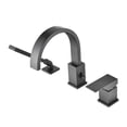 thumbnail image 3 of Matte Black Waterfall Bathtub Faucet Set - Roman Tub Filler with Hand Shower Five, 3 of 9