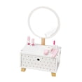 thumbnail image 4 of Tocador de princesa de madera para niños pequeños, tocador de maquillaje, juguetes de motricidad fina, juego de rol Montessori con espejo para regalo, 4 of 9