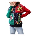 thumbnail image 2 of Liacowi Women Ugly Christmas Holiday Knit Sweater Pullover Cute Crewneck Reindeer Long Sleeve Pullover Jumper, 2 of 9