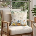 thumbnail image 4 of Pillow Covers 20x20 Set of 2, Daisy Spring Floral Square Throw Pillow Covers for Couch/Sofa/Living Room, Farmhouse Botanical Green Leaves Vintage Art Decorative Soft Pillowcases for Couch, 4 of 9