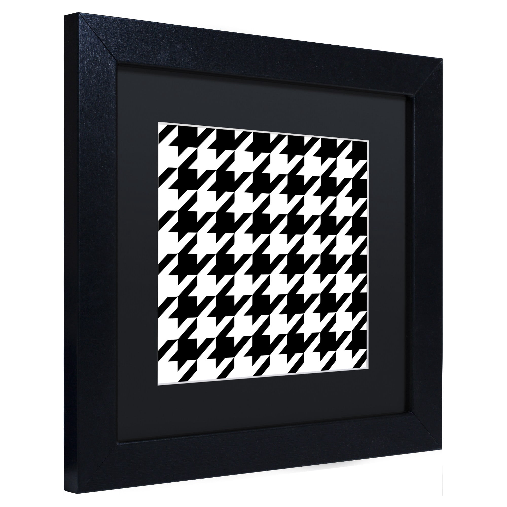 Trademark Fine Art "Xmas Houndstooth 6" Canvas Art by Color Bakery, Black Matte, Black Frame