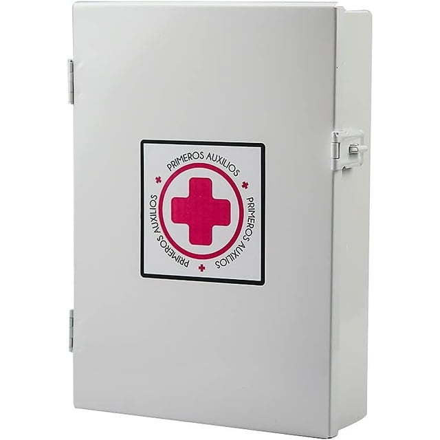 Botiquín De Primeros Auxilios M Color Blanco Caja Metálica Para Emergencias Botiquín De Emergencias Vacío Diseñado Para Poder Colocarlo En La Pared Karlen 007SM