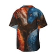 thumbnail image 2 of Haiem Red And Blue Fire Dragon F Men's Casual Shirts Short Sleeve Button Down Shirts Fashion Textured Summer Beach Shirt-X-Large, 2 of 7