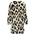 thumbnail image 6 of Leopard Print Seamless Pattern Women Elegant Long Sleeve Warm Dress Autumn Winter Sweater Dress Casual Pullover Mini Dresses, 6 of 7