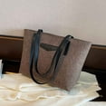 thumbnail image 3 of Stylago Fashion Tote Bag for Women Canvas Shoulder Purse with Leather Strap Ladies Work Shopping Travel Medium Handbags Brown, 3 of 5