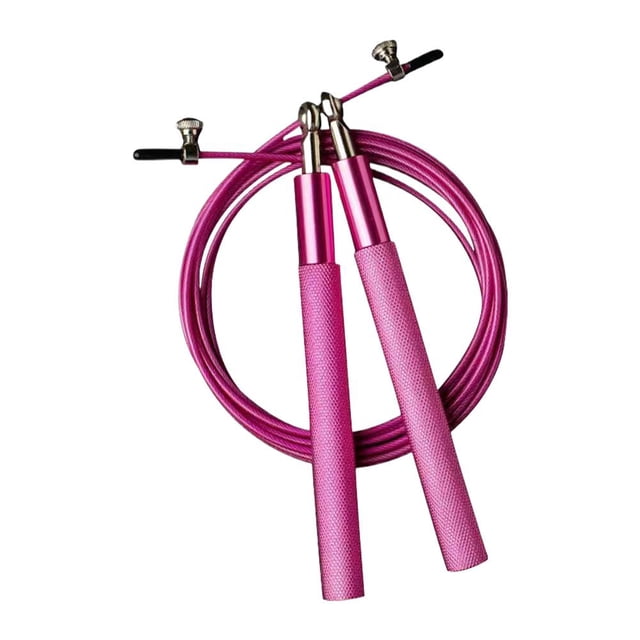 Corde à Sauter à Vitesse Réglable pour l'Entraînement Physique / Poignée en Alliage d'Aluminium et Fil d'Acier / Roulement à Billes Pivotant à 360° pour la Boxe, le HIIT, les Exercices Sportifs / Équipement de Gym à Domicile Sans Enchevêtrement, 10 Pi