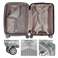thumbnail image 2 of 20-Inch Hardside Carry-On Expandable Luggage with Spinner Wheels with TSA Lock (Silver), 2 of 8