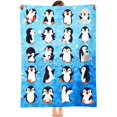 thumbnail image 2 of Cute Penguin Blanket Soft Warm Cozy Flannel Fleece Throw Blankets for Kids Adults Baby Bedding Gifts 60"X50", 2 of 6