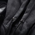 thumbnail image 7 of Sevevn Men Faux Leather Jacket Full Zip Up Detachable Knit Hood Regular Fit Faux Leather Fabric Chest Zip Pocket Side Zip Pockets Straight Cuffs For Casual Wear, 7 of 7