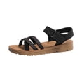 thumbnail image 3 of HTHLVMD Sandales Compensées à Bride Réglable pour Femmes, Sandales de Marche pour Femmes – Sandales de Sport Confortables de Qualité Supérieure pour Extérieur, Voyage, Randonnée, Plage et Usage Quotidien, Noir 5.5, 3 of 7