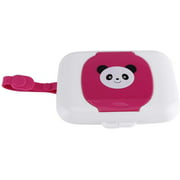 Qianli Tissue Box Dispenser Baby Paper Holder Tissue Boxes for Outdoor Travel Stroller Wet Wipes (White&Rose)Parent