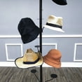 thumbnail image 4 of FixtureDisplays 5-Tier 15 Hat Rotating Hat Display Rack Free Standing Headwear Wig Rack Metal Floor Rack for Caps, Wigs & Hats 22X22X73" 10101, 4 of 12