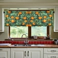 thumbnail image 3 of Yayeee Kitchen Curtains Tier Set of 2 Light Filtering 57"x24" Over Sink Window Panels, Orange Tree Pattern, 3 of 7