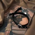 thumbnail image 4 of Gargantilla de cuero PU, hippie boho, collar de gargantilla negra con capas de cuero sintético, regalo de joyería para mujeres, niñas, 4 of 5