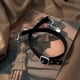 thumbnail image 4 of Gargantilla de cuero PU, hippie boho, collar de gargantilla negra con capas de cuero sintético, regalo de joyería para mujeres, niñas, 4 of 5