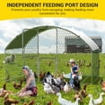 thumbnail image 4 of Large Metal Walk-in Chicken Coop, Run with Double-Door Design, Reinforced Triangular Support, Weatherproof Cover, Multi-Animal Habitat for Chickens, Ducks, Rabbits, 4 of 7
