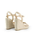 thumbnail image 2 of BURUDANI Women's Raffia-Wrapped Stylish Espadrilles Wedges, 2 of 6