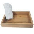 thumbnail image 5 of CollectiblesBuy Handmade Brown Wooden Towel Holder Vanity Tray Natural Design Hand Carved Bathroom Accessory Durable Lightweight Tray, 5 of 5