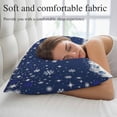 thumbnail image 5 of Navy Blue Christmas Pillow Covers, Linen Long Throw Pillow Case, Xmas Snowflake Ball Winter Snowflake Holiday Pillow Protector Decorative Cushion Cover for Living Room/Bedroom 16" x 24", 5 of 8