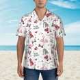 thumbnail image 2 of Sikiie Valentine's Day gnomes Print Men's Hawaiian Shirt, Summer Beach Button Pocket Short Sleeve T-Shirt,3X-Large, 2 of 7