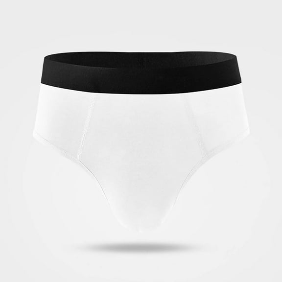 Jwputqe Mens Boxer Briefs,Mens Briefs,Mens Underwear Boxer Briefs,Breathable,Moisture Absorbent,Solid,Elastic Waist,Cotton,White,2XL