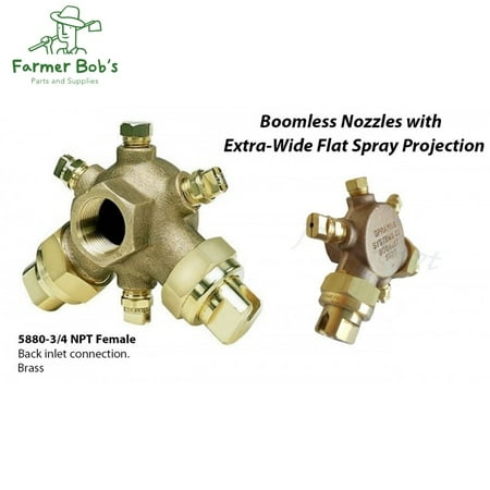 Boomless Nozzle Extra-Wide Flat Spray Projection TeeJet BoomJet Farmer Bob's Parts 5880-3/4-2TOC06