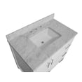 thumbnail image 5 of California 36" Bathroom Vanity with White Cabinet and Carrara Marble Top, 5 of 6
