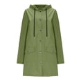 thumbnail image 5 of Gyexs Womens Waterproof Raincoat Lightweight Rain Jacket Long Hooded Trench Coats Outdoor Windbreaker Travel Jackets, 5 of 5