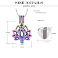 thumbnail image 2 of Personlized Lotus with Heart Urn for Ashes Cremation Jewelry for Ashes Urn Necklace Lockets for Human Ashes Pet Ashes Necklace, 2 of 5