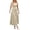 Beige, variant on Spring Dresses for Women Flowy Square Neck Sleeveless Midi Waist Dress (Beige S)