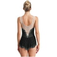 thumbnail image 2 of Aislor Justaucorps de Gymnastique Rythmique Sans Manches pour Femmes avec Strass Acrobatie Compétition Noir m, 2 of 7