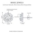 thumbnail image 4 of Rosec Jewels Lab Grown Diamond Studs - Vintage Style 2 Carat Diamond Earrings with Screw Back (6 mm, EF-VS Quality), 10K White Gold, 4 of 6