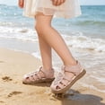 thumbnail image 2 of Kids Sandals Closed Toe Party Dress Flats Sandals Kids Beach Sandals Size 1-7 Years, 2 of 7