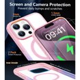 thumbnail image 5 of Magnetic for iPhone 15 Pro Max Case [Compatible with MagSafe]with 2X Screen Protector, Military-Grade Slim Shockproof Phone Cover Translucent Matte Anti-Fingerprint Anti-Scratch,6.7 inch, 5 of 7