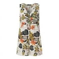thumbnail image 5 of ZANZEA Women Summer V Neck Dungaree Jumpsuit Sleeveless Bohemian Floral Printed Shorts Playsuits Rompers, 5 of 5