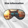 thumbnail image 5 of Goofa Cool Cat Driving Sunset Printed Sleep Eye Mask for Men Women, Zero Eye Pressure Sleeping Mask, Light Blocking Night Blindfold, Soft Eye Shade Cover, 5 of 7
