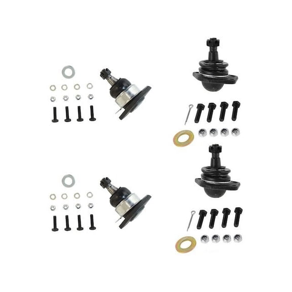 Ball Joint Kit 4 Piece - Compatible with 1984 - 2004 Chevy S10 4WD 1985 1986 1987 1988 1989 1990 1991 1992 1993 1994 1995 1996 1997 1998 1999 2000 2001 2002 2003