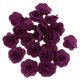 thumbnail image 4 of Paquete de 20 rosas artificiales de seda para decoración del hogar Morado oscuro, 4 of 9