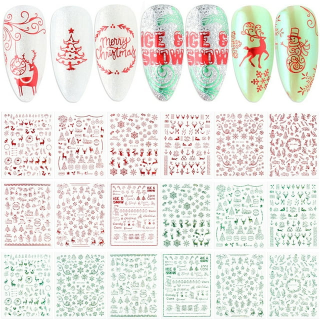 Christmas Nail Sticker DIY Fashion Snowflake Nail Decal Adhesive Nail Decal