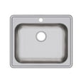 thumbnail image 3 of Elkay GE125211 Dayton Stainless Steel 25" x 21-1/4" x 5-3/8", Single Bowl Top Mount Kitchen Sink, 3 of 8