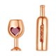 thumbnail image 1 of Exquisita botella de vino, copa de Metal, pendientes de tuerca con piedra natal para mujeres y niñas, joyería, regalo de cumpleaños oso de fresa Electrónica, 1 of 2