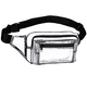 thumbnail image 1 of Riñonera transparente, cinturón impermeable, con tirantes ajustables para eventos, juegos y conciertos, Negro, 1 of 5