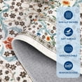 thumbnail image 2 of Kitchen 2x6 Runner Rug Washable Non Slip Floral Rugs for Hallway Bathroom Low Pile Stain Resistant Entryway Mat Botanical Bedroom Floorcover Mat Non Shed Home Decor Rug for Office, Beige, 2 of 7