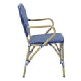 thumbnail image 3 of Furniture of America Hamner French Aluminum Patio Armchair in Blue (Set of 2), 3 of 6