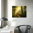 thumbnail image 3 of Nawypu Forest Wall Art Modern Canvas Painting The Picture for Home DecorationTrees Foggy Morning Spring Landscape Print On Canvas Giclee Artwork for Wall Decor 20x16 inch, 3 of 4