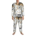 thumbnail image 3 of Lsque Funny Animals Series Pattern Long Sleeve Pajama Set for Men - Soft 2-Piece Sleepwear and Loungewear Set with Pockets, Comfy Nightwear-XX-Large, 3 of 7