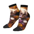 thumbnail image 3 of Salouo Cute Cat Sunflower Pattern Unisex Middle Tube Socks,Middle-Finger Knee High Socks Over The Calf Tube Stocking Crew Stockings for Women and Men Tube Socks, 3 of 8