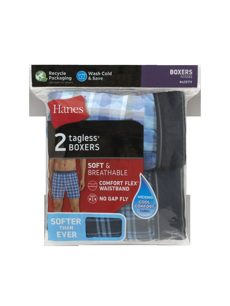 Underwear Boxers Pack, 2-Pack, Moisture-Wicking Boxer Underwear