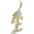 thumbnail image 3 of Real 10k Solid Yellow Gold Genuine Tested Diamond Crown 3D Initial Pendant Letter Alphabet Charm Necklace, Free Sterling Silver Chain, Unisex, 3 of 4